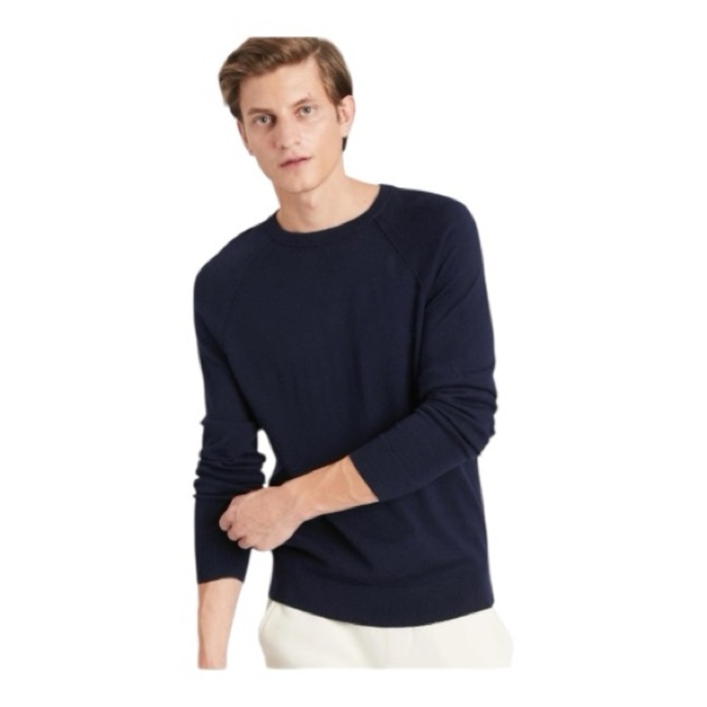 Banana Republic ITALIAN MERINO CREW-NECK SWEATER L